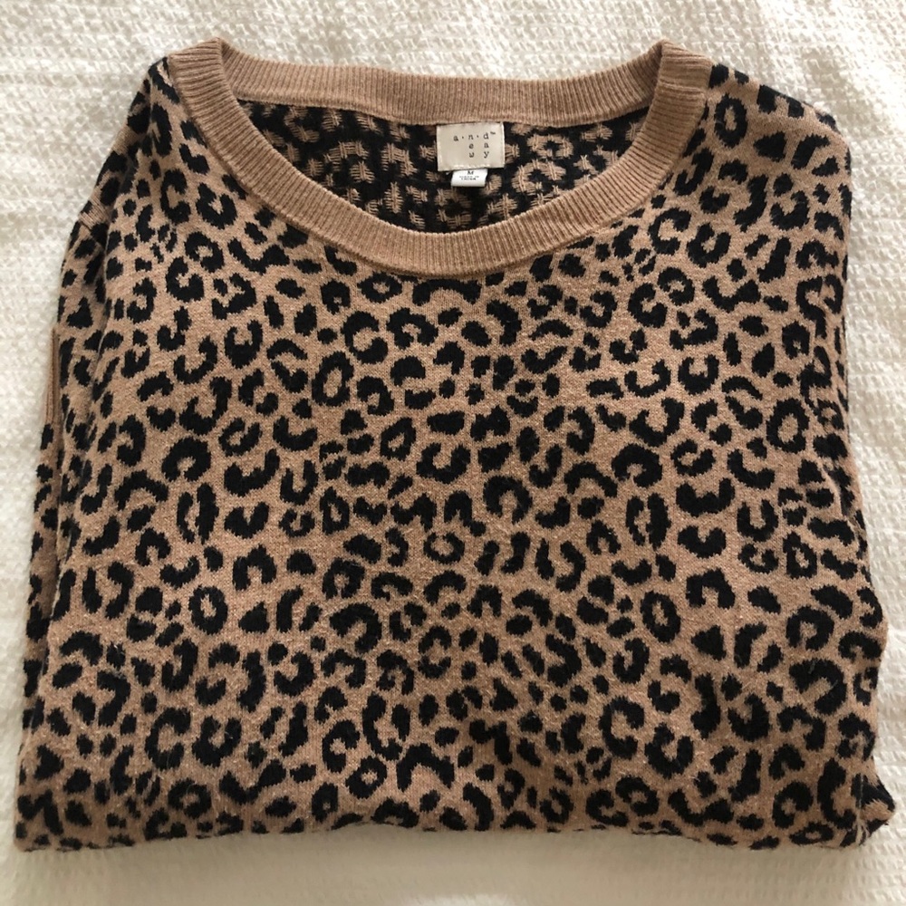 Cheetah Sweater Size Medium